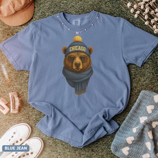 Chicago Football Vintage Mascot T-Shirt, Bears Fan Game Day Tee, Support Team T-Shirt