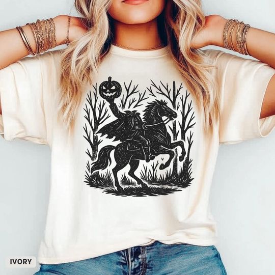 Discover Comfort Colors Headless Horseman Halloween T-Shirt