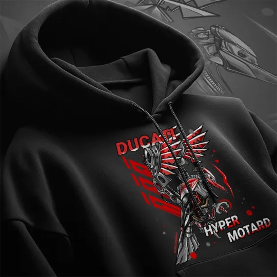 Discover Ducati Hypermotard 950 Motorcycle Hoodie Pullover for Motorrad Riders
