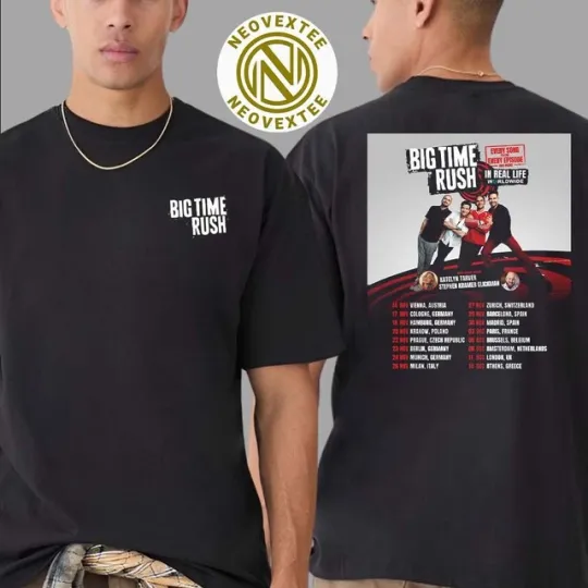 Discover Big Time Rush Tour 2025 UK US EU Nov–Dec Dates T-Shirt