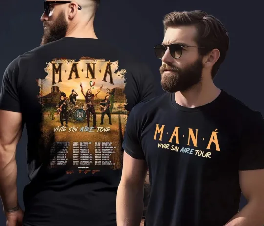 Discover Mana Tour Dates 2025 Tow Sided Unisex T-shirt