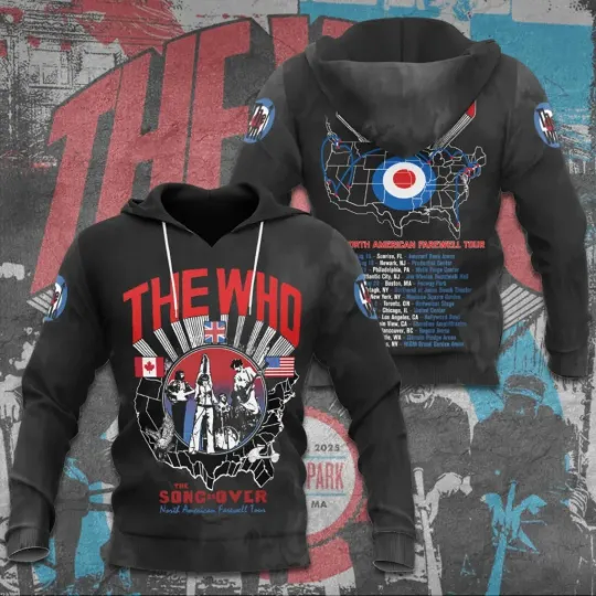The Who 3D Tshirt The Song Is Over Hot Tour 2025 Hoodie Fan Gift