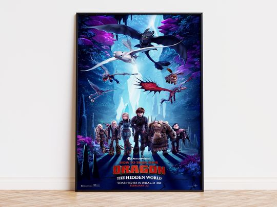 Discover How to Train Your Dragon - The Hidden World - Movie Poster | Digital Download | High Quality Ready To Print