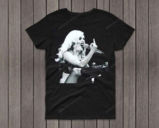 Discover Oversized LD Ga Tour 2025 Tee Chromatica Ball Retro Wash Streetwear Shirt