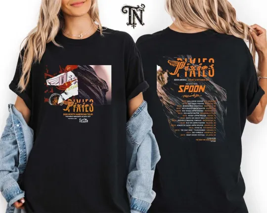 Discover Pixiies North American Tour 2025 Double Sided Unsiex T-shirt