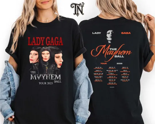 Discover 2025 Ld ga the Mayhem Ball Tour Shirt, Ld ga Concert Double Side T-Shirt