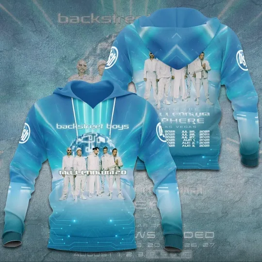 Discover Backstreet Boys Into The Millennium Tour 2025 In Las Vegas 3D Hoodie, S-5XL