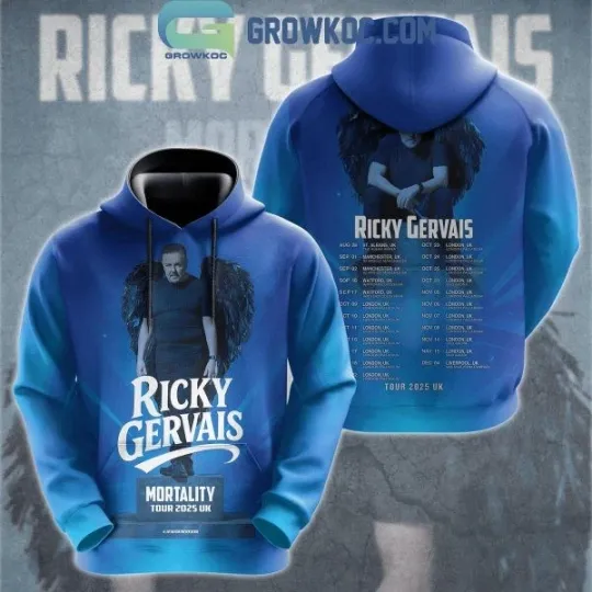 Discover Ricky Gervais Tour 2025 UK 3D Hoodie