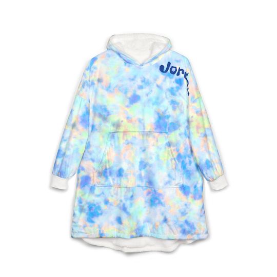 Discover Tie Dye Hooded Blanket, Cozy Personalized Hoodie, Comfy Blanket Hoodie, Comfortable Tie Dye Hoodie, Customized Blanket Sweatshirt, Gift Idea