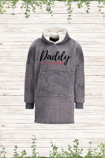 Discover Personalised Hoodie, Snuggle Hoodie, Christmas Gift, Blanket Hoodie, Personalised Gifts, Hooded Blanket, Sherpa Blanket, Gift for Him