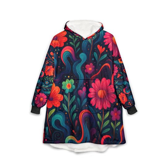 Discover Wearable Hooded Blanket, Cozy Oversized Blanket Hoodie with Pocket, Perfect for Camping and Outdoor Events, Gift for Women, Adult, Kids