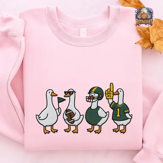 Tis The Season Embroidered Sweatshirt, Football Goose Sweatshirt, Goose Game Day Sweatshirt, Football Mama Halloween