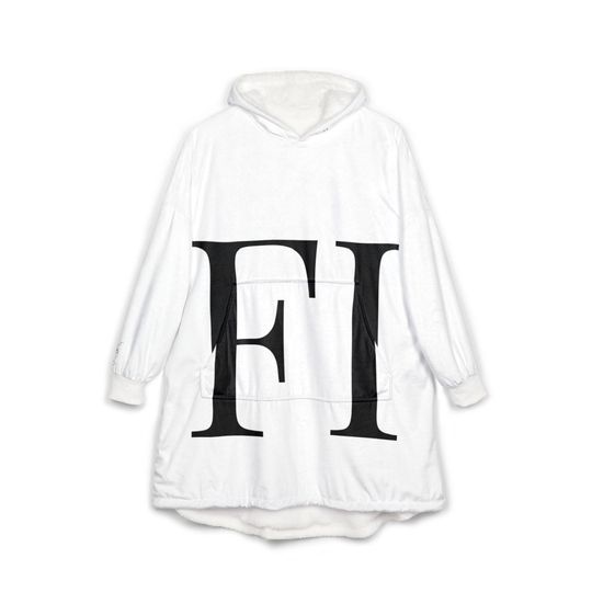 FIKA Hooded Blanket: Cozy Unisex Polyester Fleece, Kangaroo Pocket