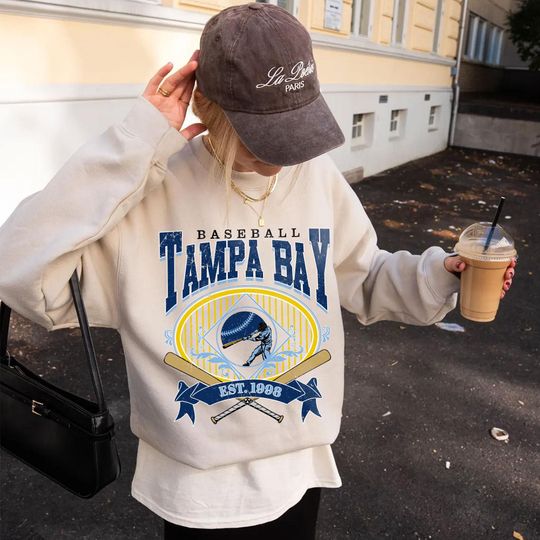 Discover Vintage Tampa Bay Baseball Sweatshirt