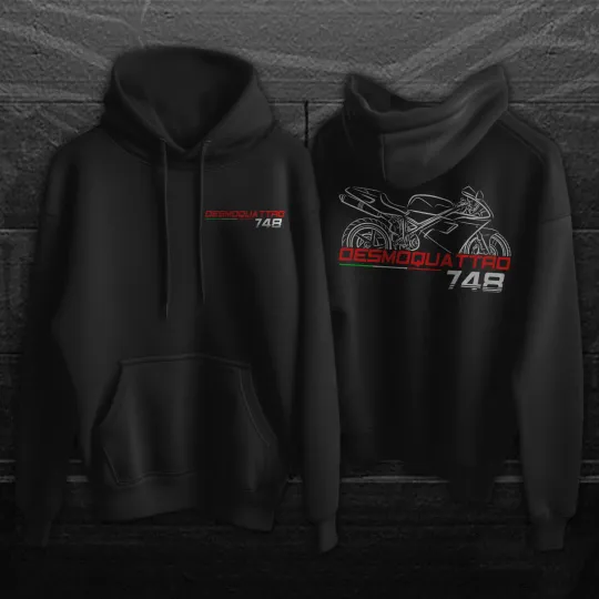 Discover Ducati 748S - Motorcycle Hoodie Pullover for Sportbike Riders