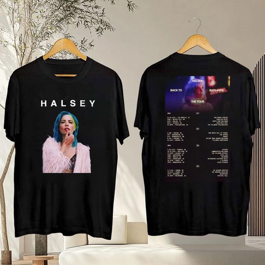 Discover Graphic Halsey Shirt, Halsey Back To Badlands Tour 2025 Shirt, Halsey Shirt, Halsey Badlands Album Shirt, Halsey Fan Gifts, Halsey Merch
