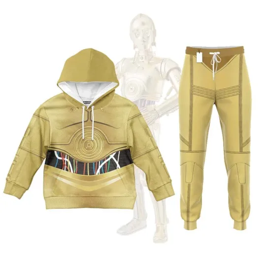 C-3PO Costume - Cosplay Kid Hoodie, Sweatpants