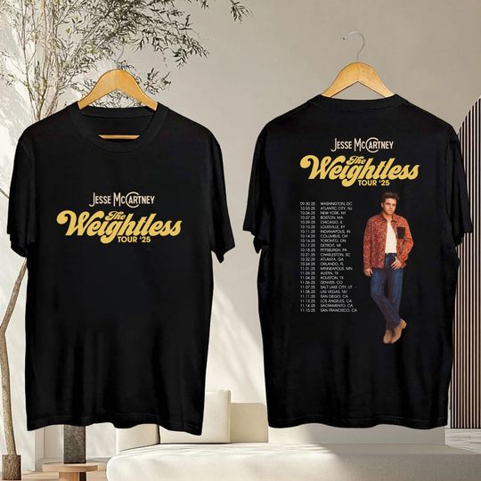Discover Jesse McCartney The Weightless Tour 2025 Shirt, Jesse McCartney Graphic Shirt, Jesse McCartney Fan Gift Shirt, Jesse McCartney Concert Merch