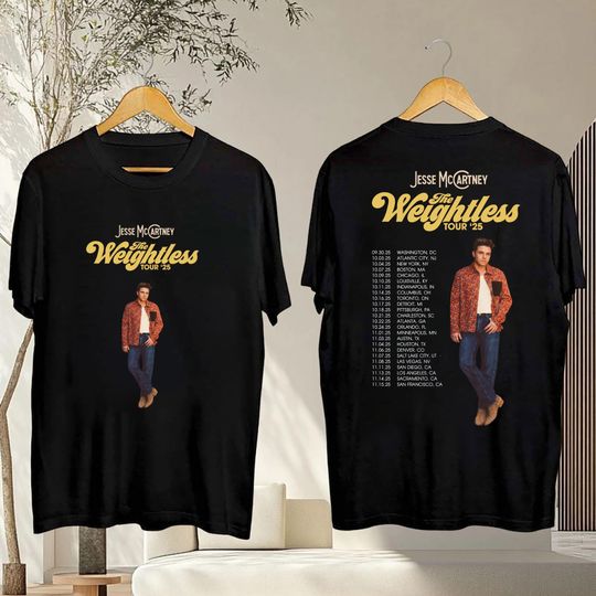 2025 Jesse McCartney The Weightless Tour Shirt, Jesse McCartney Graphic Shirt, Jesse McCartney Fan Gift Shirt, Jesse McCartney Concert Merch