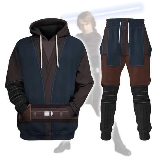 Discover Anakin Skywalker's Jedi Robes Costume Hoodie Sweatshirt T-Shirt Sweatpants