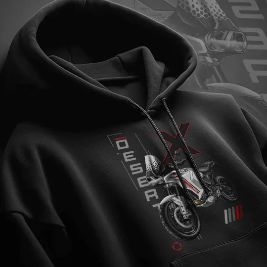 Discover Ducati Desert X Motorcycle Hoodie for Adventure Riders