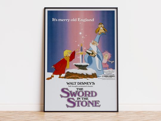 Discover The Sword in the Stone - Movie Poster | Digital Download | High Quality Ready To Print