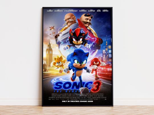Discover Sonic the Hedgehog 3 - Movie Poster | Digital Download | High Quality Ready To Print