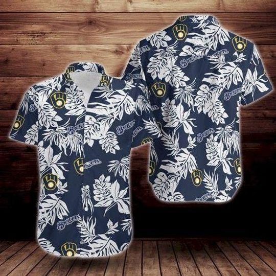 Discover Blue Gold Baseball Inspired Hawaiian Shirt, Summer Aloha Shirt
