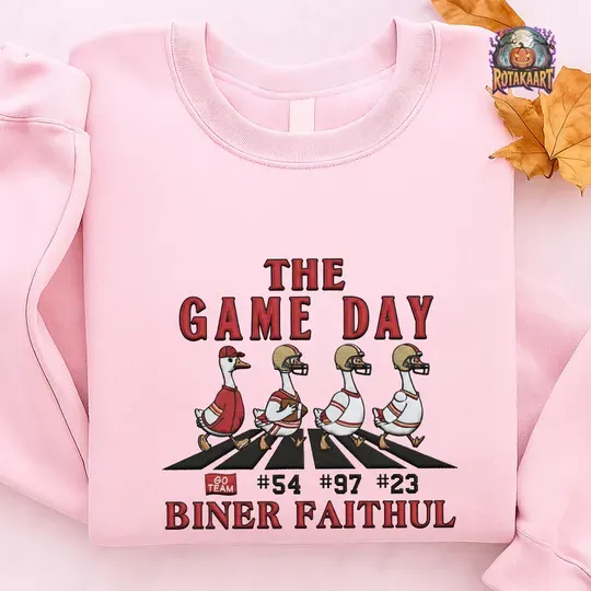 Francisco Goose Embroidered Sweatshirt, Goose Walking Road Embroidered Shirt, San Francisco 49ers Shirt