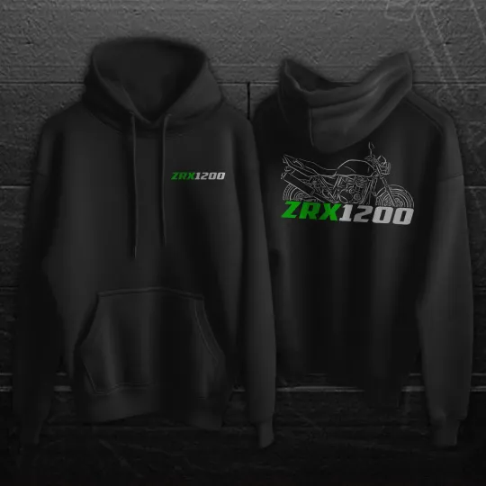 Discover Kawasaki ZRX1200 R S - Motorcycle Hoodie Pullover for Riders
