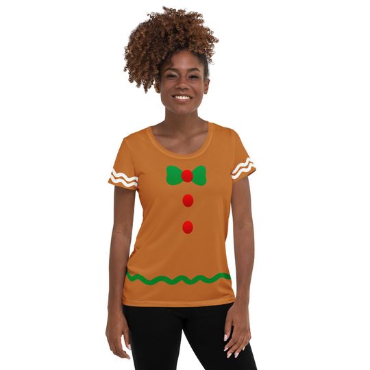 Discover Gingerbread Man  T-shirt – Fun Cartoon Casual Graphic Tee for Adults