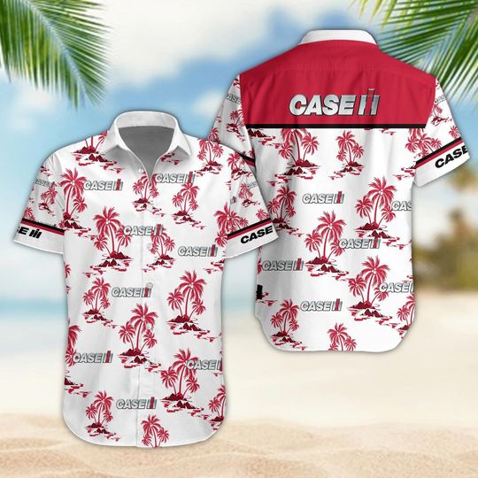 Case IH Hawaii Shirt, Tropical Short Sleeve Aloha Shirt for Men and Women