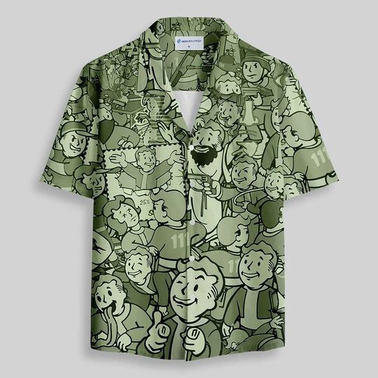 Discover Vault Boy Green Hawaiian Shirt, Falllout Aloha Shirt for Men & Women