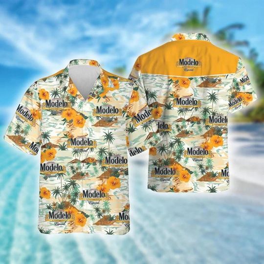 Hawaiian Shirt for Men Women, Tropical Island Modelo Especial
