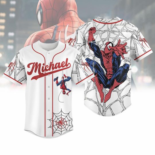 Personalized Spider-Man Brand New Day Baseball Jersey, Spiderman Superhero Baseball Shirt, Spider Man Jersey, Spidey Shirt Gift For Him