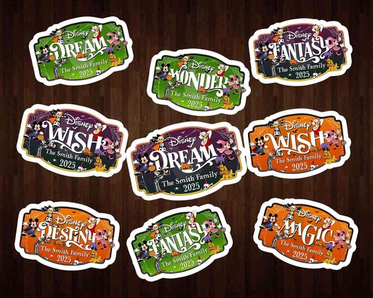 Discover Personalized Mickey & Friends Skeleton Halloween on the High Seas Disney Cruise, Family Cruise Ship Stateroom Door, Ship Name Door Magnet