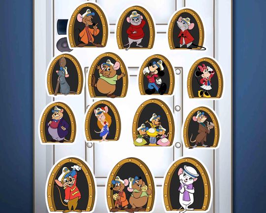 Discover Customize Disney Mouse Porthole Magnet, Disney Cruise Line Magnet, Mouse Hole Magnet Stateroom Door, Jaq & Gus, Remy, Timothy, Mickey Minnie