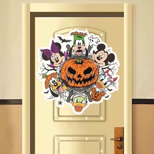 Mickey and Friends Disney Cruise Ship Family Magnet, Halloween on the High Seas Stateroom Door, Cruise Magnet for Cruise Ship Halloween