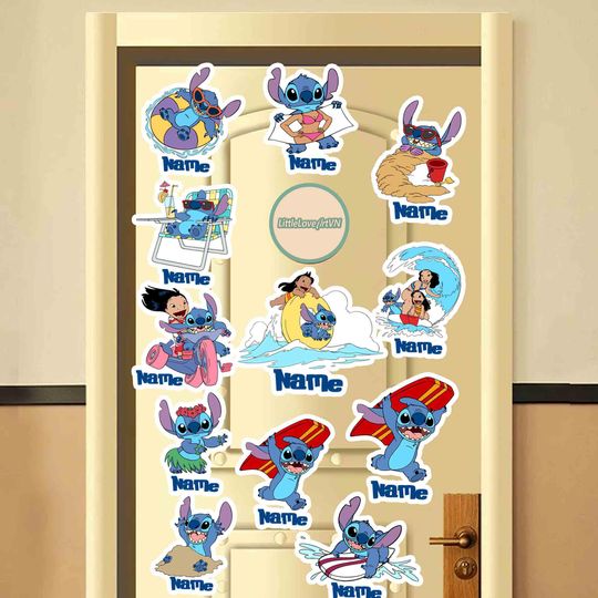 Discover Disney Lilo & Stitch 2025 Disney Summer Cruise Magnets, Disney Stitch Family Cruise Ship Stateroom Door, Cruise Trip, Wish Fantasy Magic