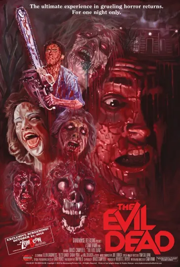 The Evil Dead Movie Poster, Bruce Campbell, Sam Raimi, Vertical Poster
