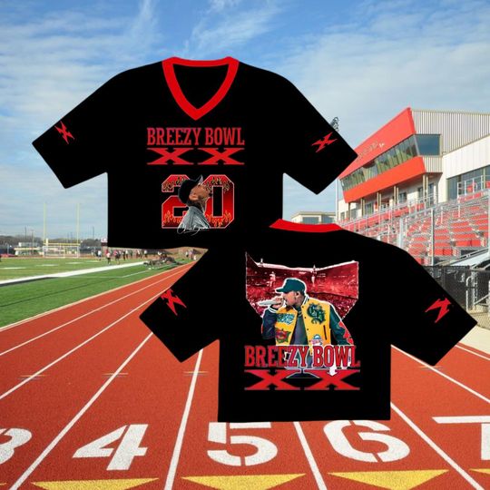 Discover Chris Brown Crop top Football Jersey, Personalized Breezy Bowl Crop top Jersey, Chris Brown Fans, Summer 2025 Breezy Bowl XX, Breezy XX Tour