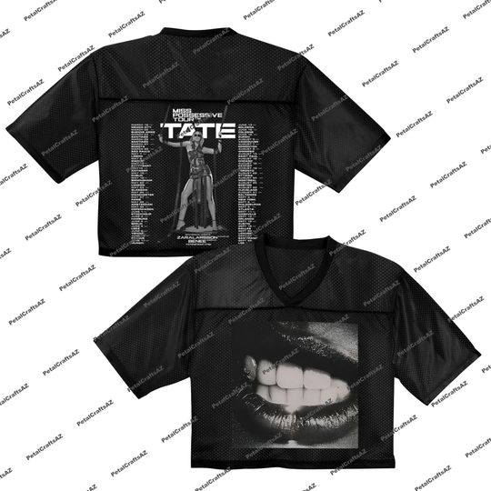 Discover Tate McRae T8 Lips Cropped Jersey, Tate McRae Miss Possessive Tour 2025 Jersey, Tate McRae 2025 Concert, Tate McRae Merch, Tate Fan Gift