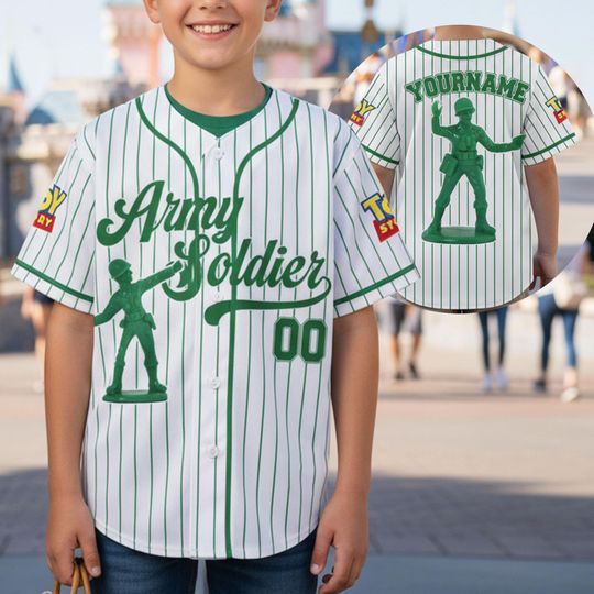 Discover Personalized  Army Soldier Toy Story Baseball Jersey, Baseball Team Matching Outfit