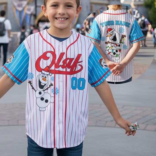 Discover Custom Olaf Christmas Baseball Jersey, Disney Frozen Xmas Jersey, Olaf Baseball Jersey