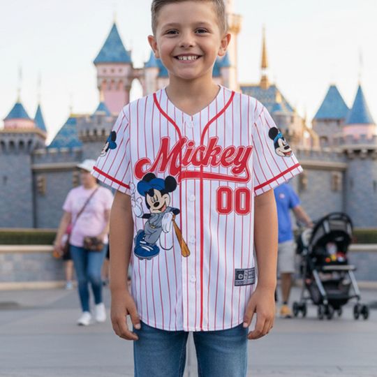 Discover Personalized Mickey Mouse Baseball Jersey, Mickey Kids , Youth, Adult Disney Baseball Jersey