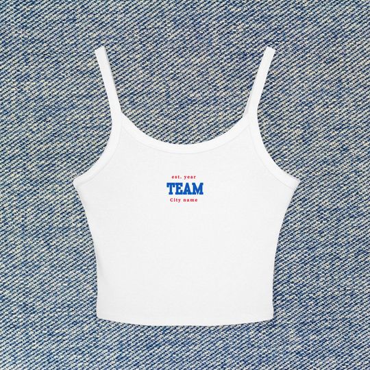 Discover Custom Football Spaghetti Strap football Cropped Tank Top - Womens Game Day Shirt, Pick Your Team | Bills, Eagles, Chiefs, Ravens, Rams, Bengals