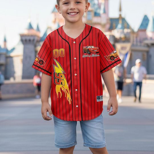 Discover Personalized Cars Lightning McQueen Baseball Jersey, Disney Cars Kids , Youth, Adult Disney Baseball Jersey