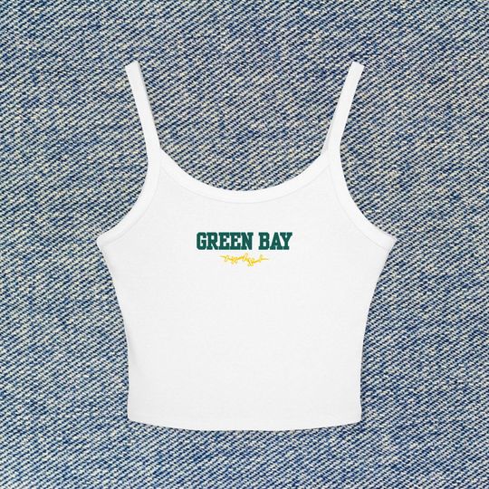 Discover Green Bay Football Cropped Tank Top Packers Womens Spaghetti Strap Shirt football Player Top Micah Parsons Jordan Love Josh Jacobs Game Day Merch