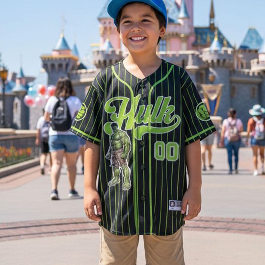 Personalized Name Hulk Baseball Jersey, Hulk Superhero Kids Jersey , Youth, Adult Disney Baseball Jersey