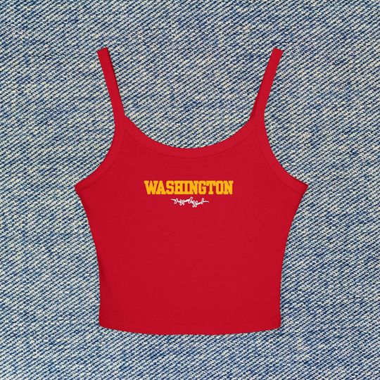 Discover Washington Football Cropped Tank Top Women Spaghetti Strap Shirt football Player Top Jayden Daniels Laremy Tunsil Terry McLaurin Merch Commanders